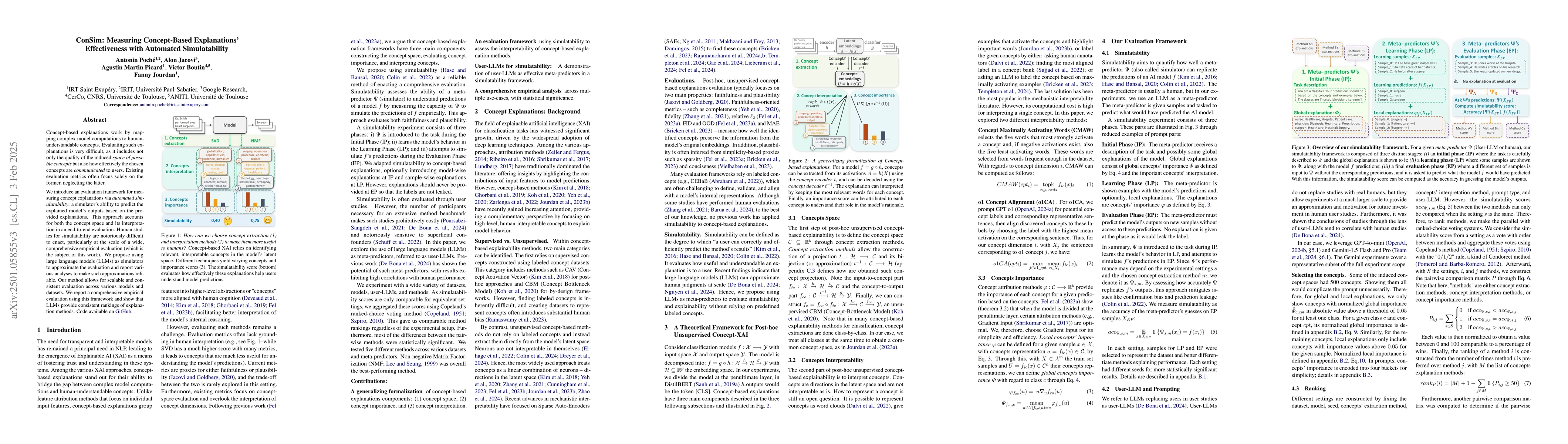 Thumbnail for ConSim: Measuring Concept-Based Explanations' Effectiveness with
  Automated Simulatability