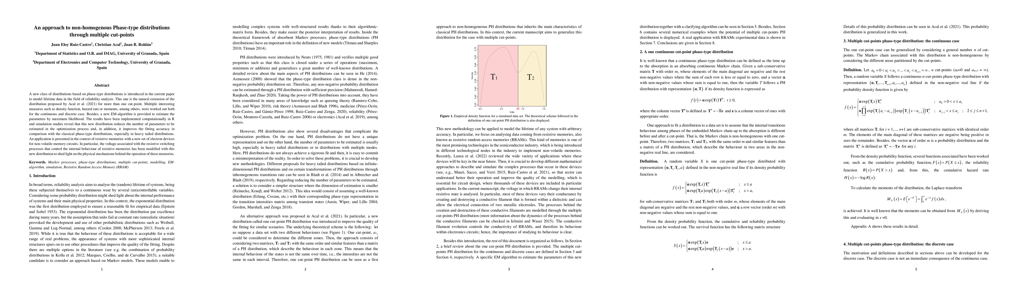 Thumbnail for An approach to non-homogenous phase-type distributions through multiple
  cut-points