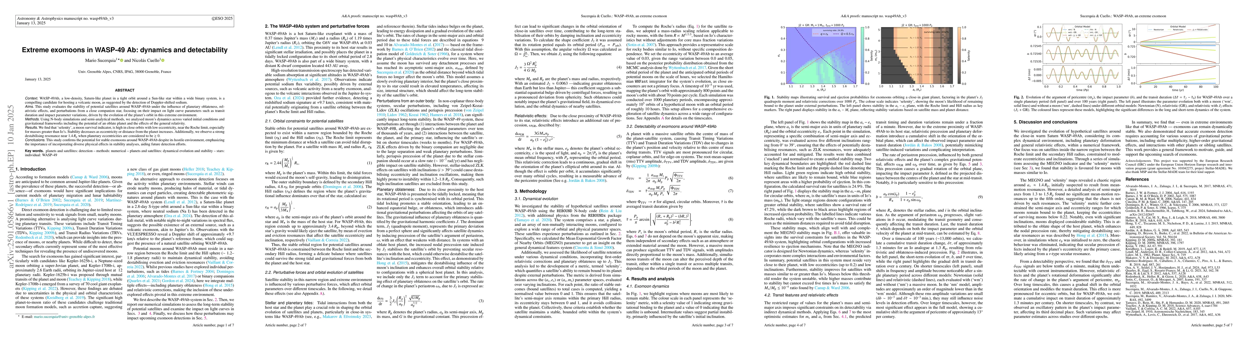 Thumbnail for Extreme exomoons in WASP-49 Ab: dynamics and detectability