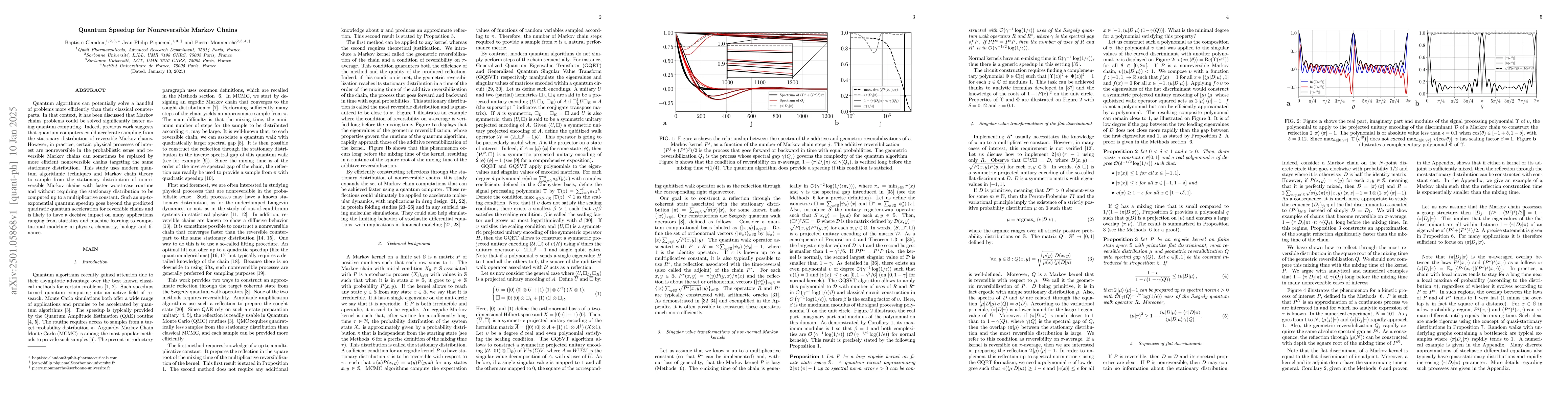 Thumbnail for Quantum Speedup for Nonreversible Markov Chains