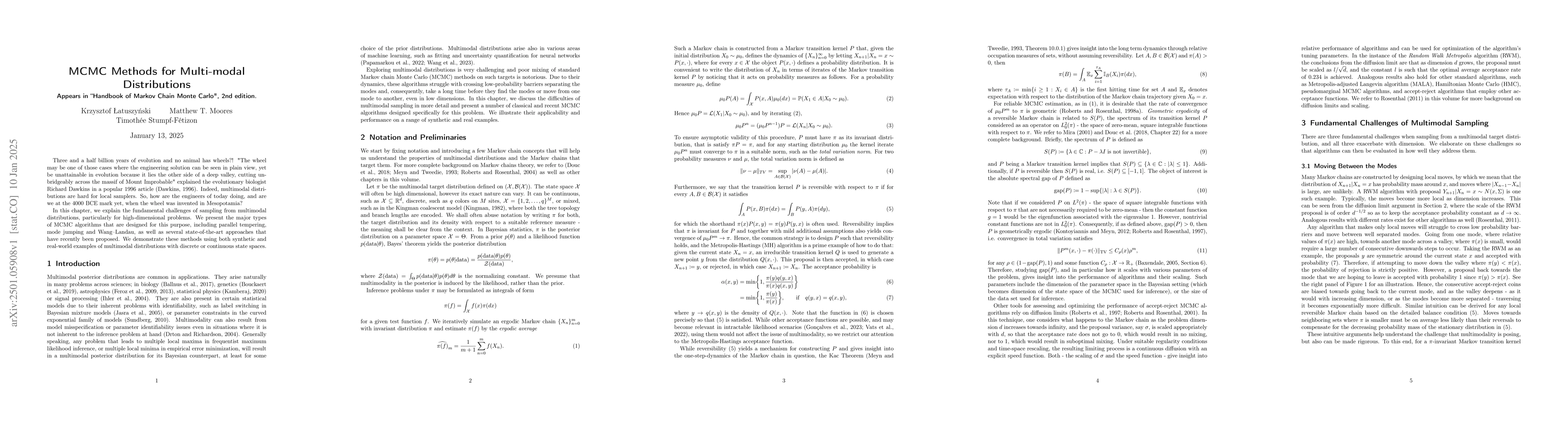 Thumbnail for MCMC for multi-modal distributions