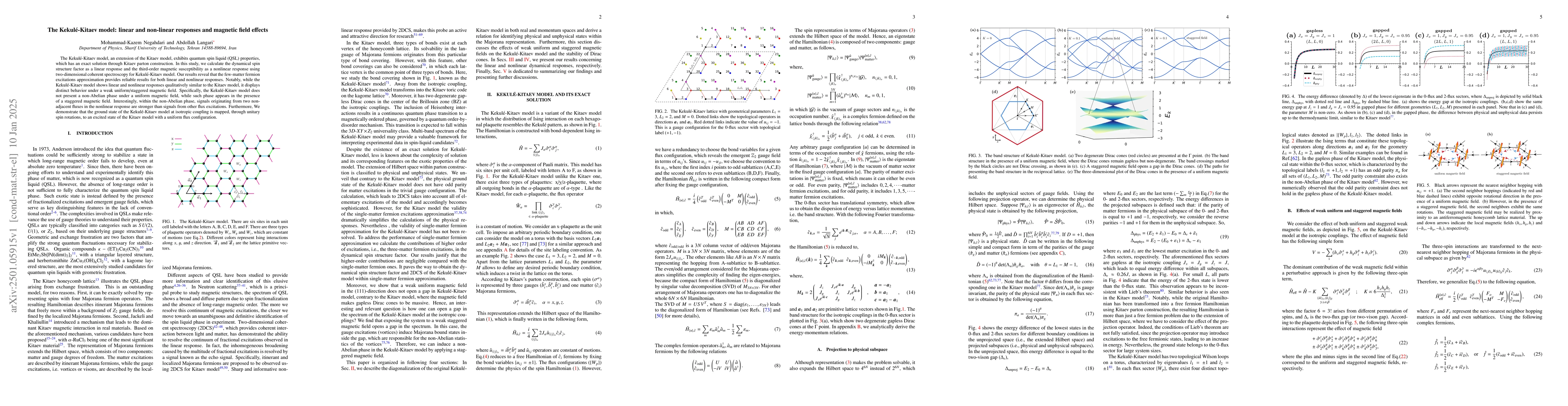 Thumbnail for The Kekulé-Kitaev model: linear and non-linear responses and magnetic
  field effects