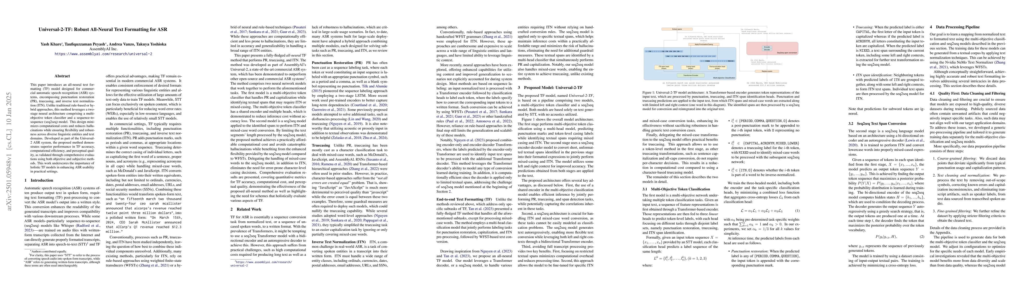 Thumbnail for Universal-2-TF: Robust All-Neural Text Formatting for ASR