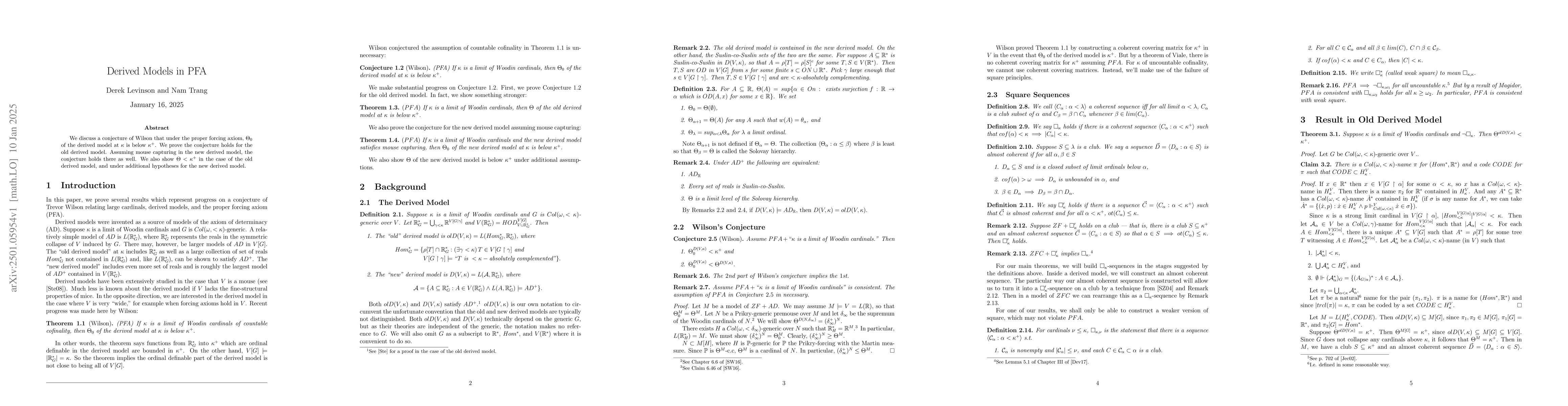 Thumbnail for Derived Models in PFA
