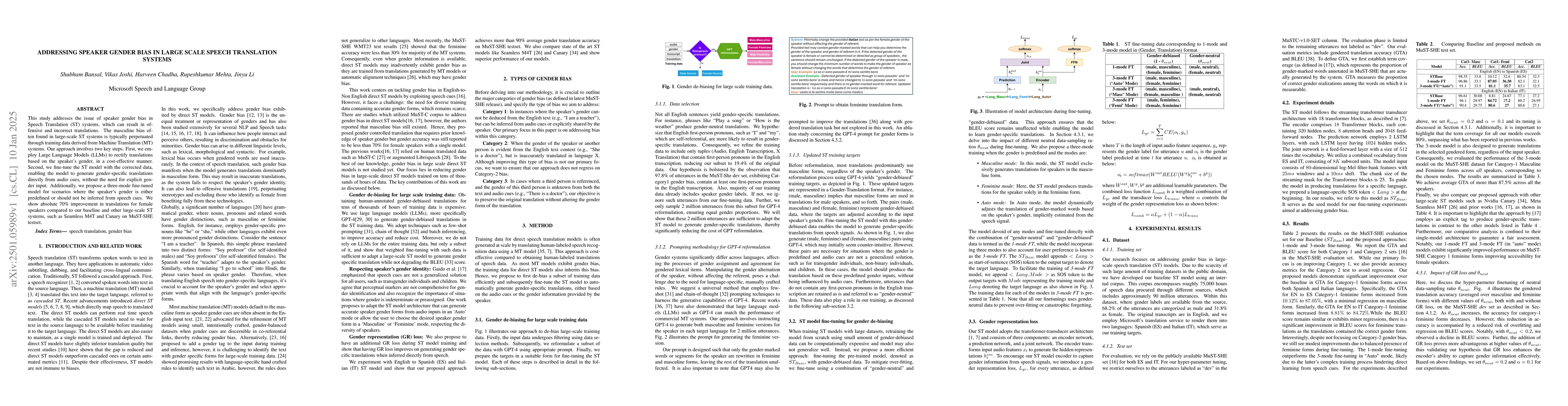 Thumbnail for Addressing speaker gender bias in large scale speech translation systems