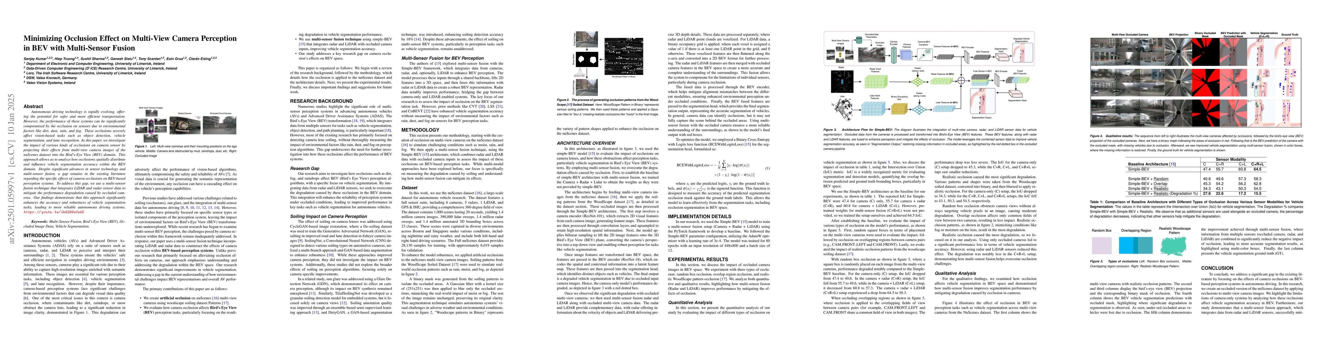 Thumbnail for Minimizing Occlusion Effect on Multi-View Camera Perception in BEV with
  Multi-Sensor Fusion