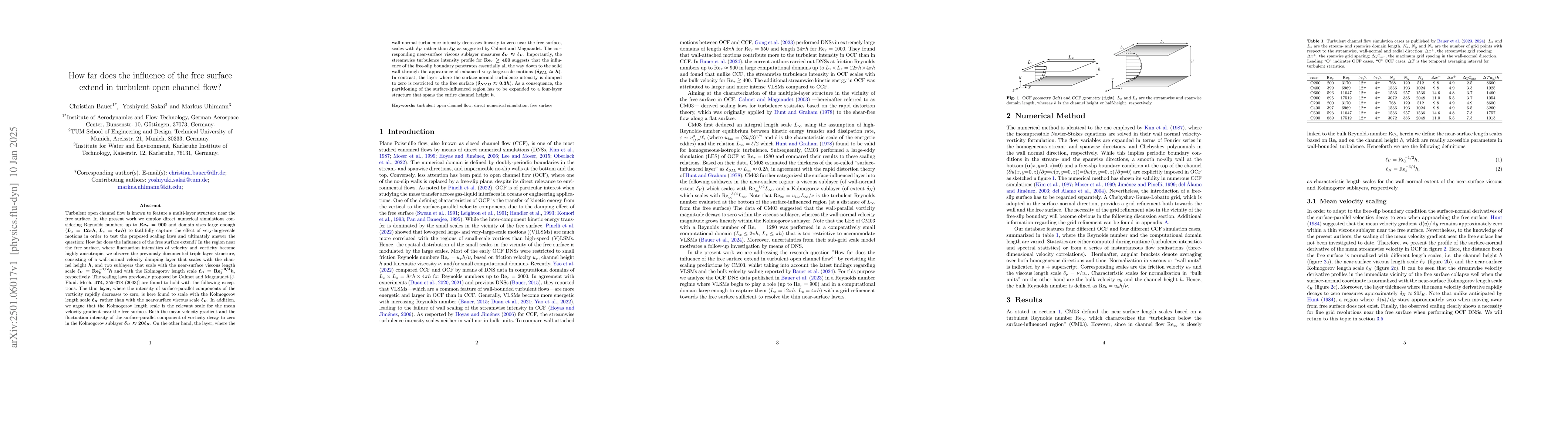Thumbnail for How far does the influence of the free surface extend in turbulent open
  channel flow?