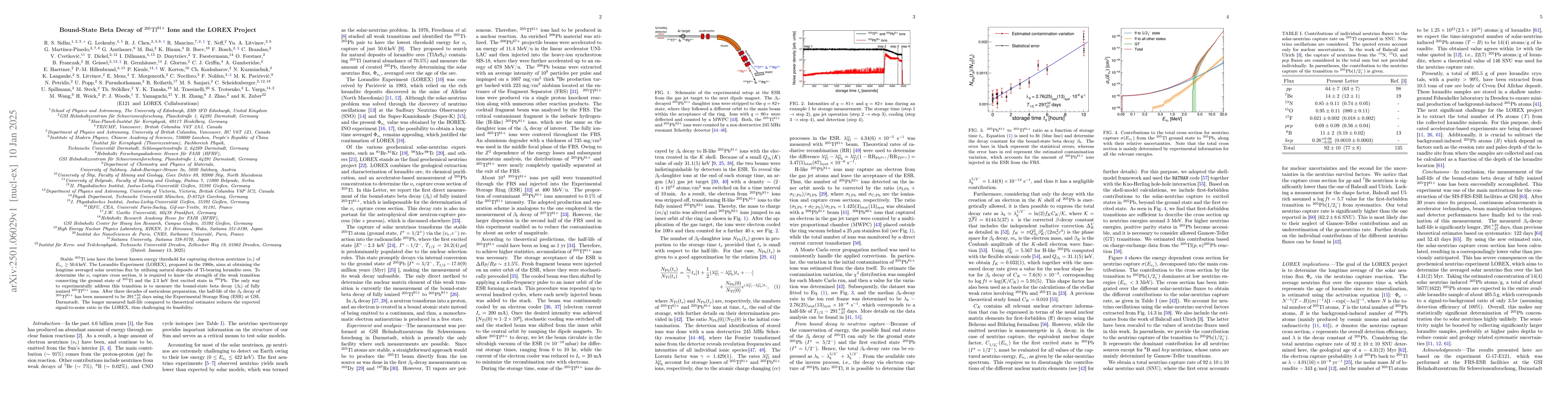 Thumbnail for Bound-State Beta Decay of $\mathbf{\mathrm{^{205}{Tl}^{81+}}}$ Ions and
  the LOREX Project