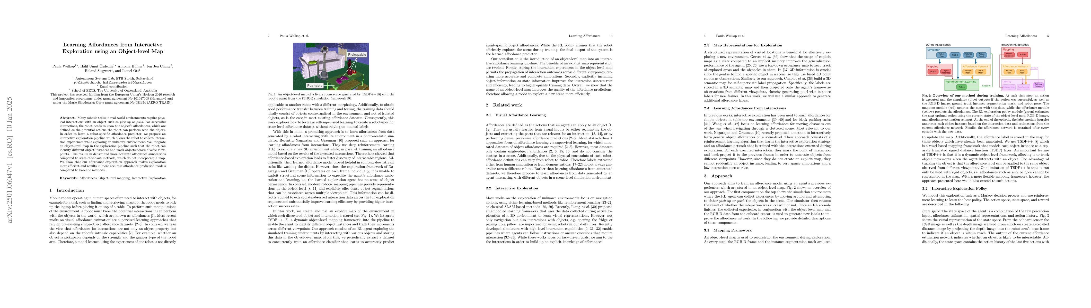 Thumbnail for Learning Affordances from Interactive Exploration using an Object-level
  Map
