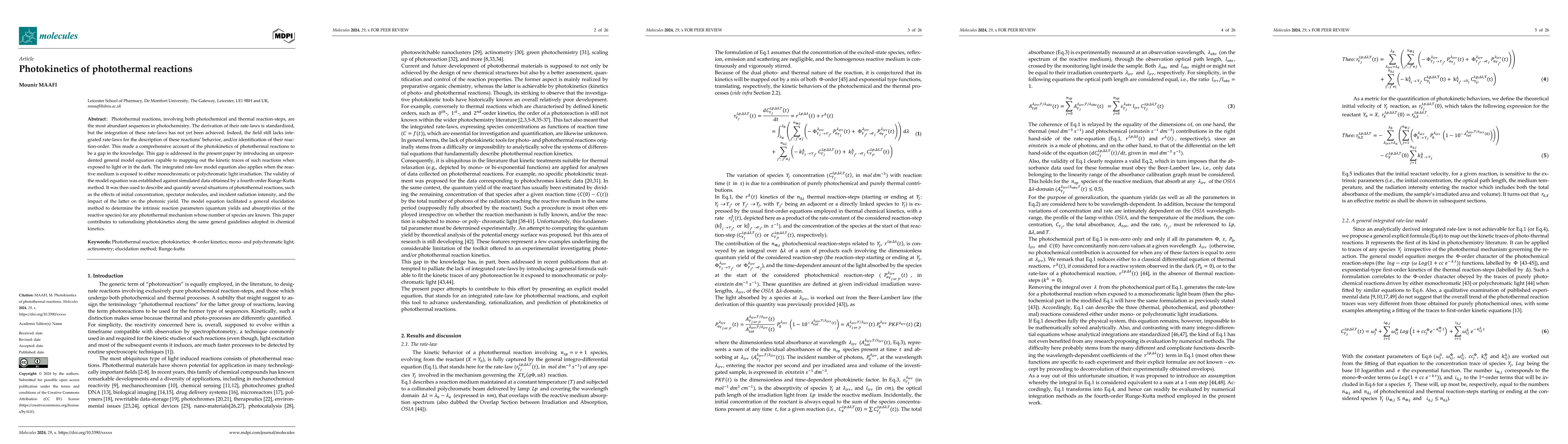 Thumbnail for Photokinetics of Photothermal Reactions