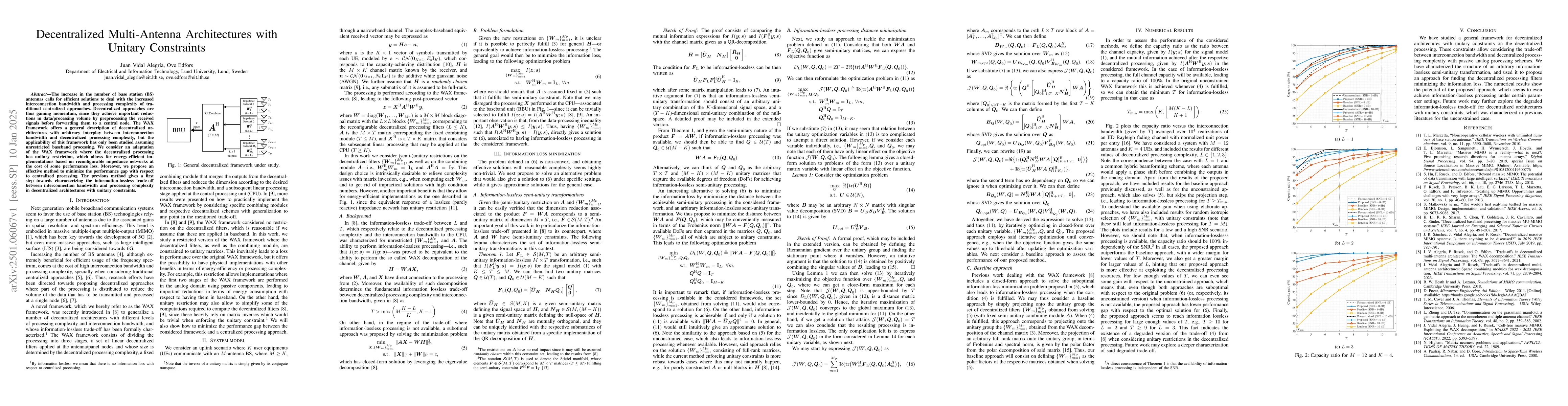 Thumbnail for Decentralized Multi-Antenna Architectures with Unitary Constraints