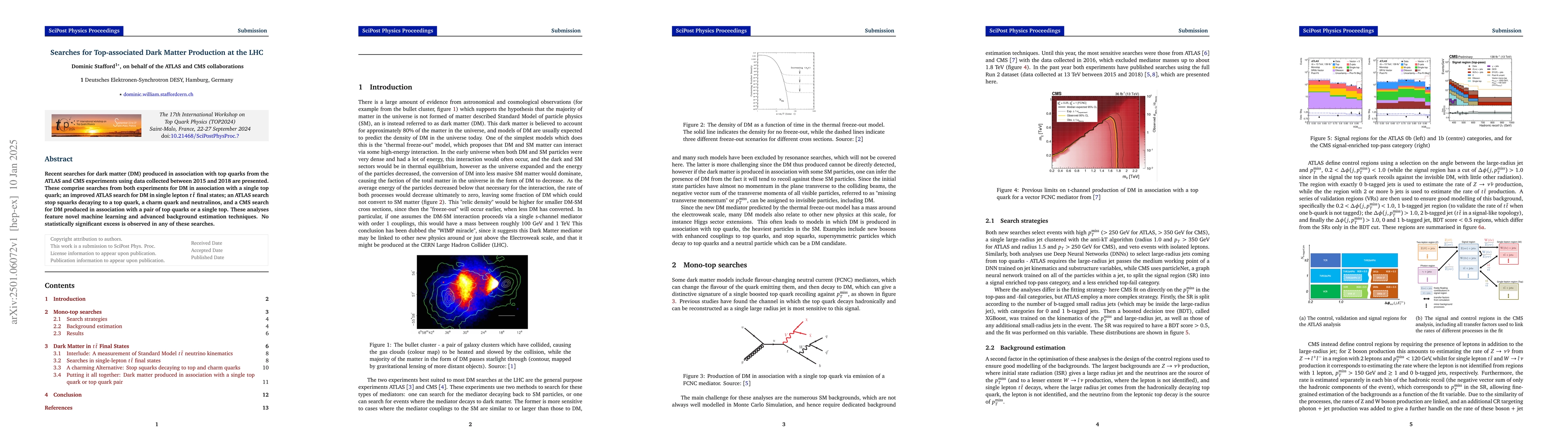 Thumbnail for Searches for Top-associated Dark Matter Production at the LHC