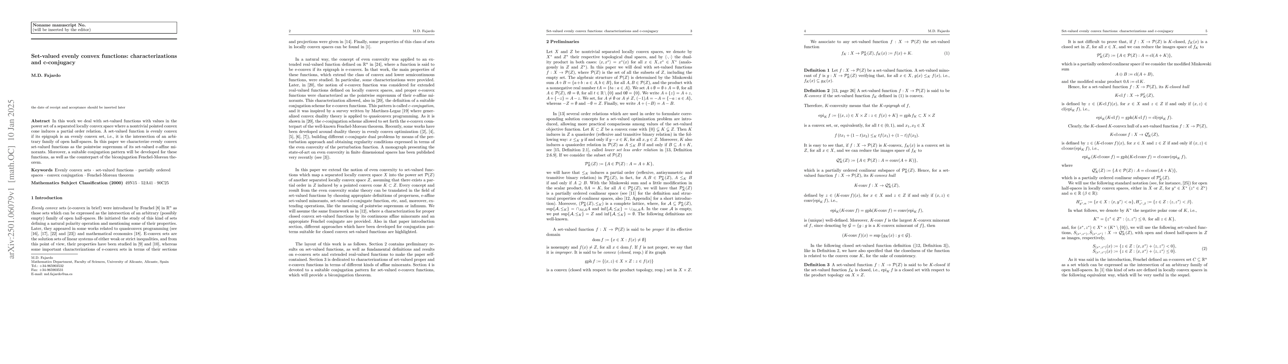 Thumbnail for Set-valued evenly convex functions: characterizations and c-conjugacy