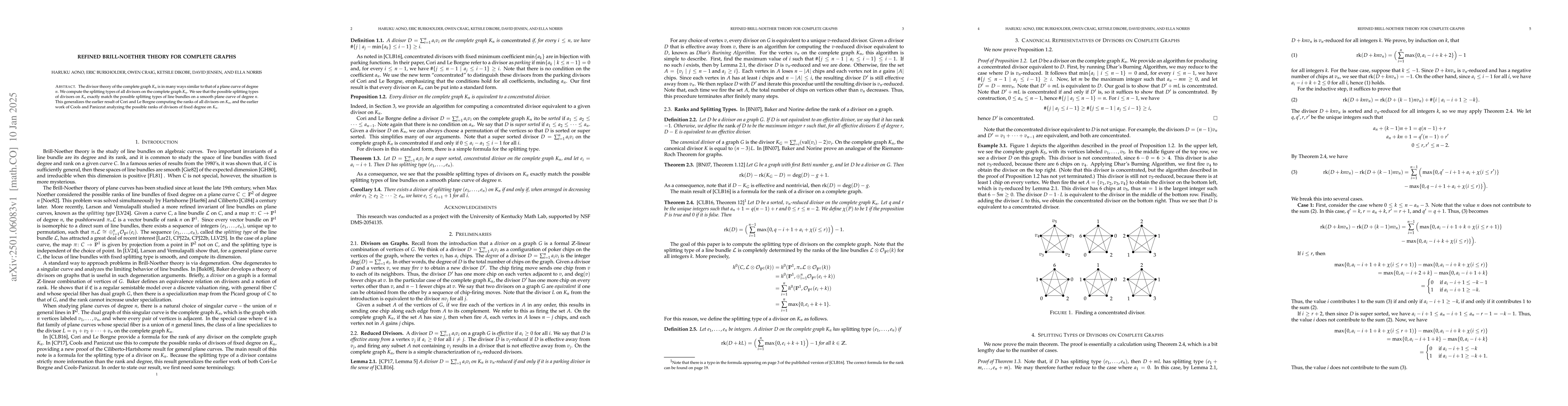 Thumbnail for Refined Brill-Noether Theory for Complete Graphs