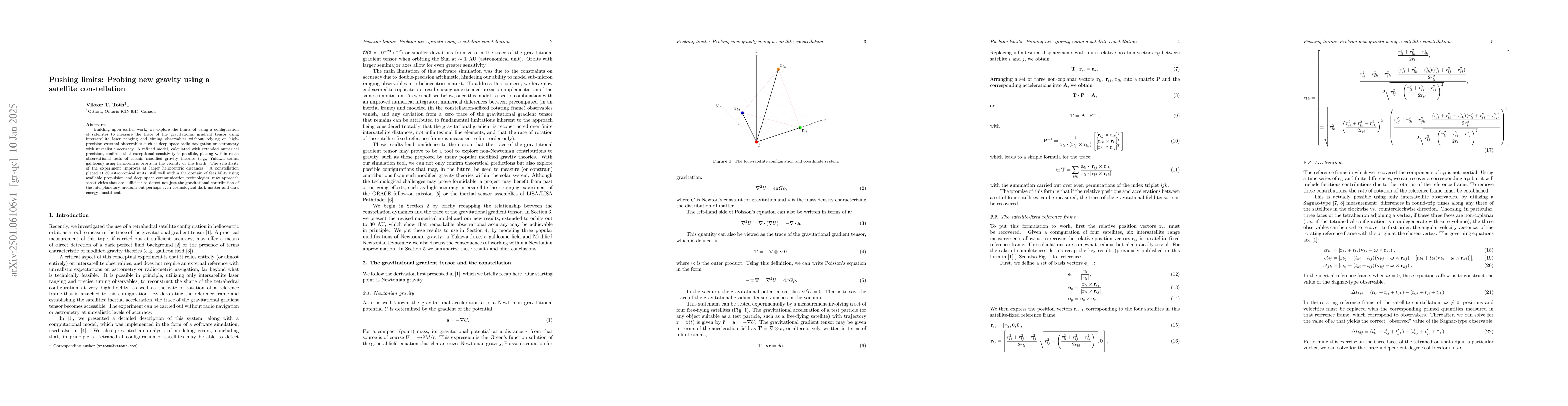 Thumbnail for Pushing limits: Probing new gravity using a satellite constellation