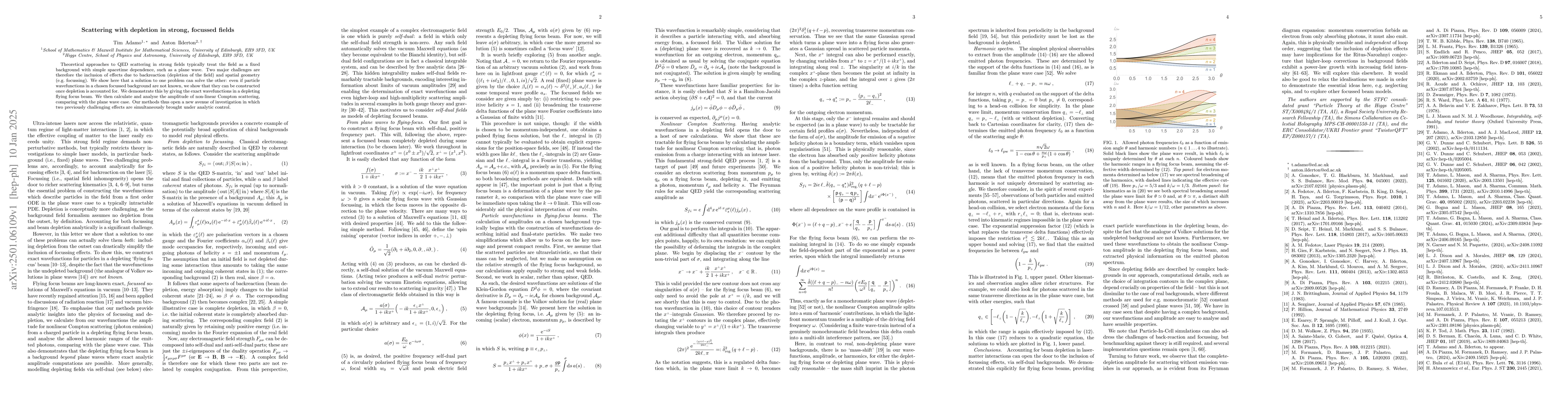Thumbnail for Scattering with depletion in strong, focussed fields