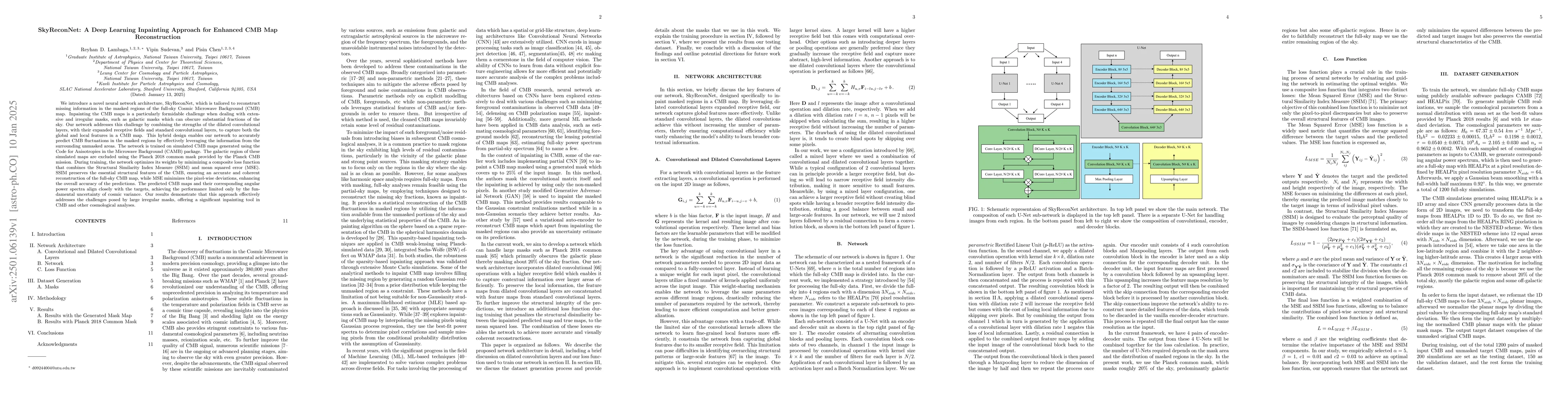 Thumbnail for SkyReconNet: A Deep Learning Inpainting Approach for Enhanced CMB Map
  Reconstruction