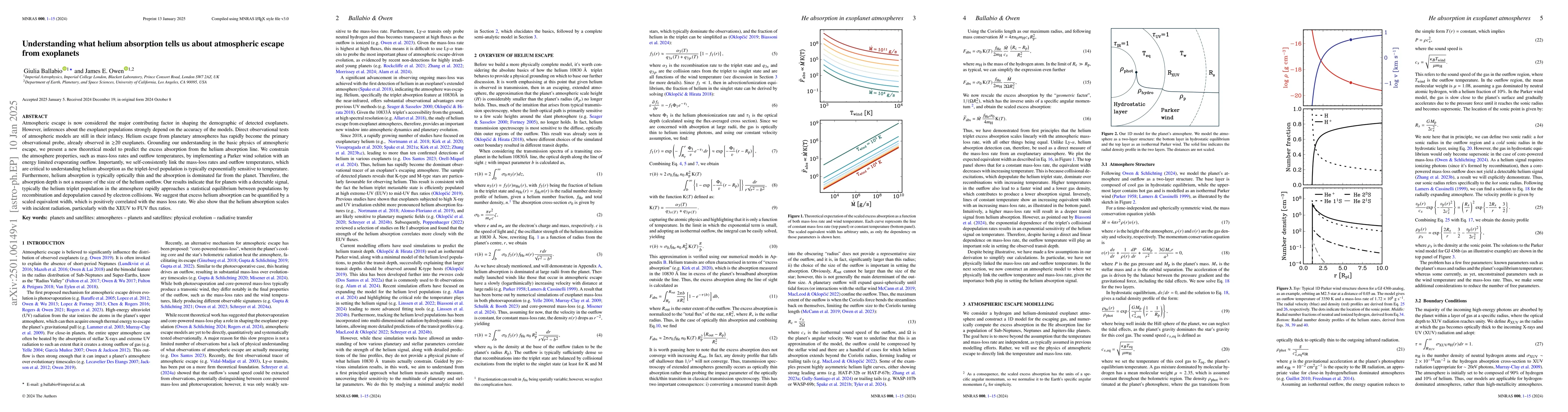 Thumbnail for Understanding what helium absorption tells us about atmospheric escape
  from exoplanets