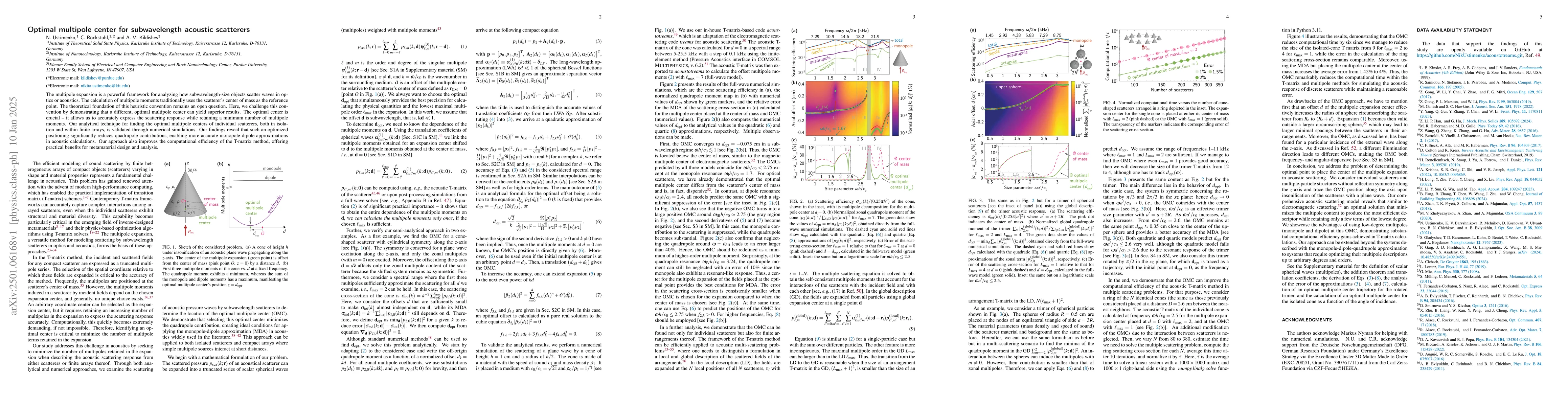 Thumbnail for Optimal multipole center for subwavelength acoustic scatterers