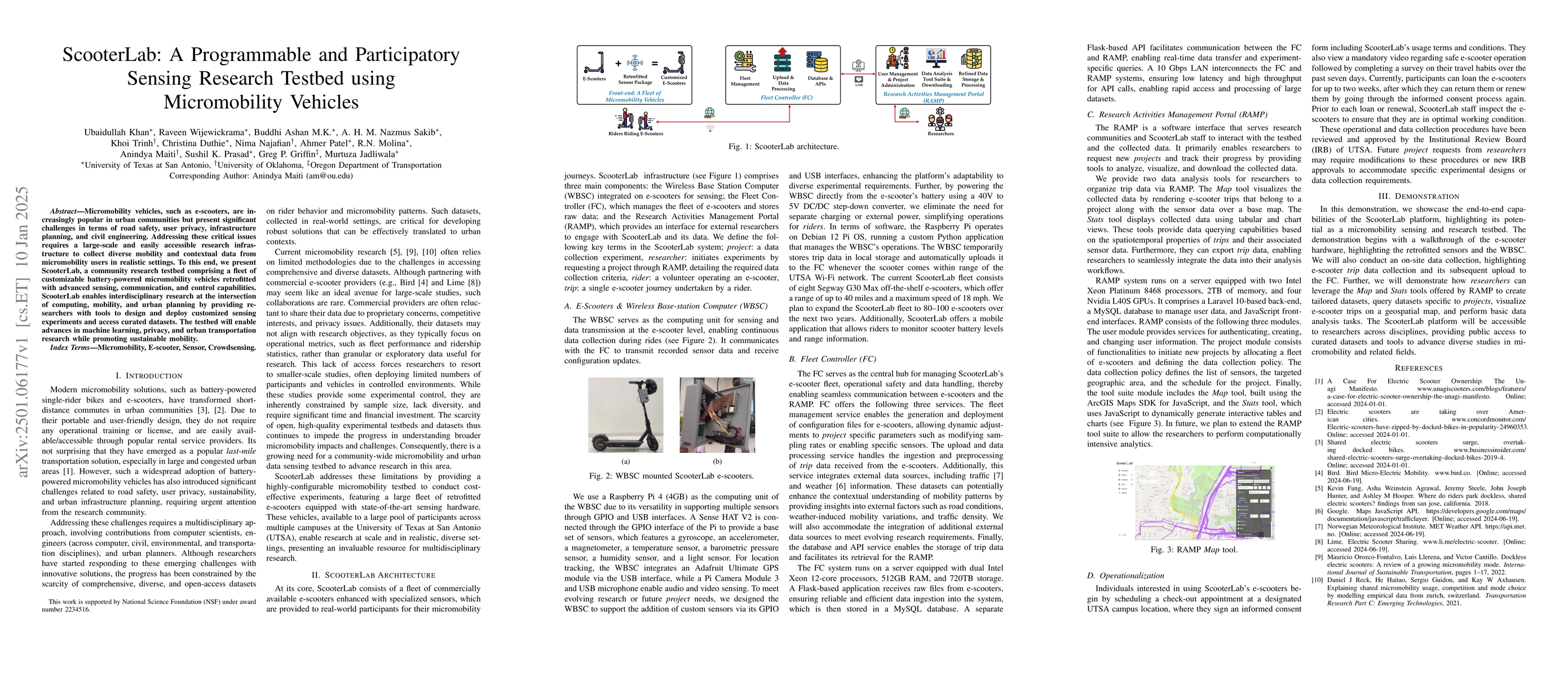 Thumbnail for ScooterLab: A Programmable and Participatory Sensing Research Testbed
  using Micromobility Vehicles