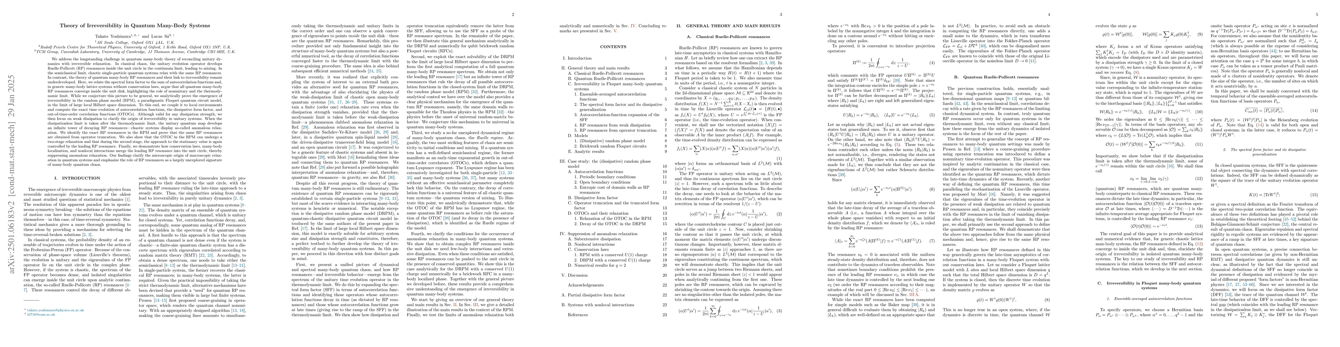 Thumbnail for Theory of Irreversibility in Quantum Many-Body Systems