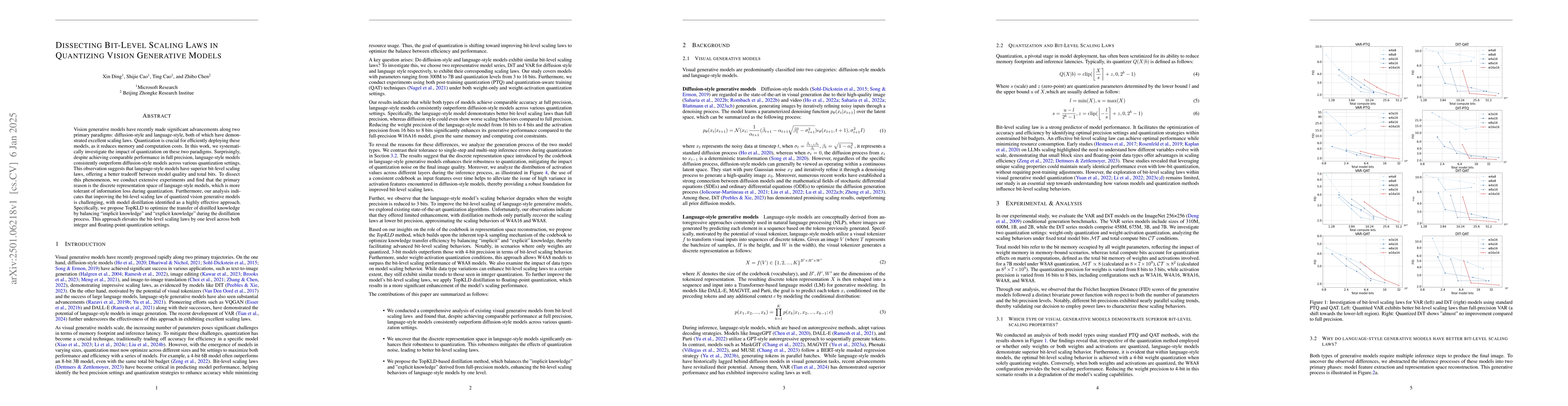 Thumbnail for Dissecting Bit-Level Scaling Laws in Quantizing Vision Generative Models