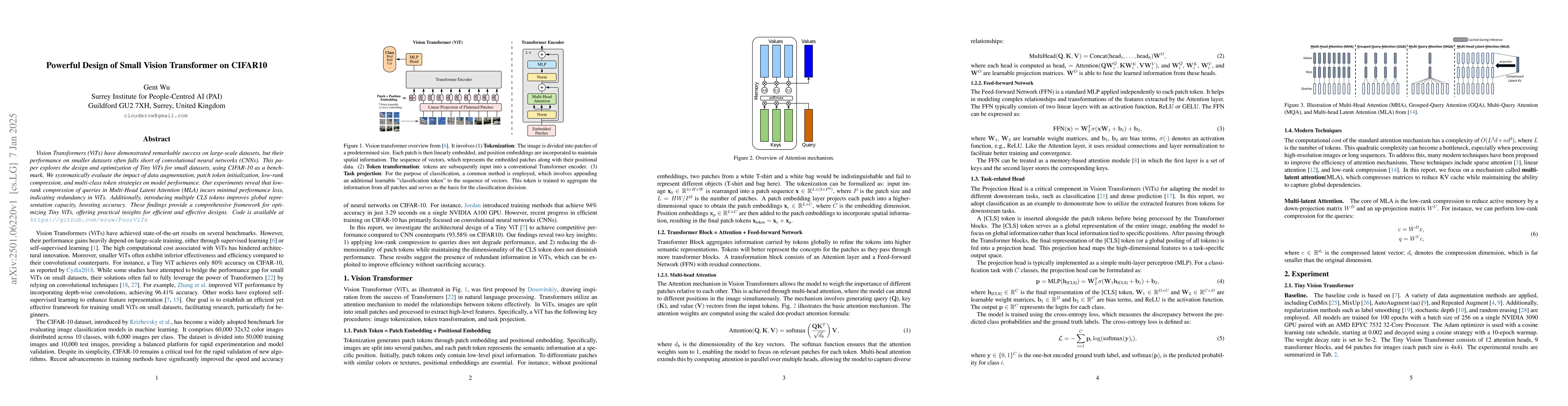 Thumbnail for Powerful Design of Small Vision Transformer on CIFAR10