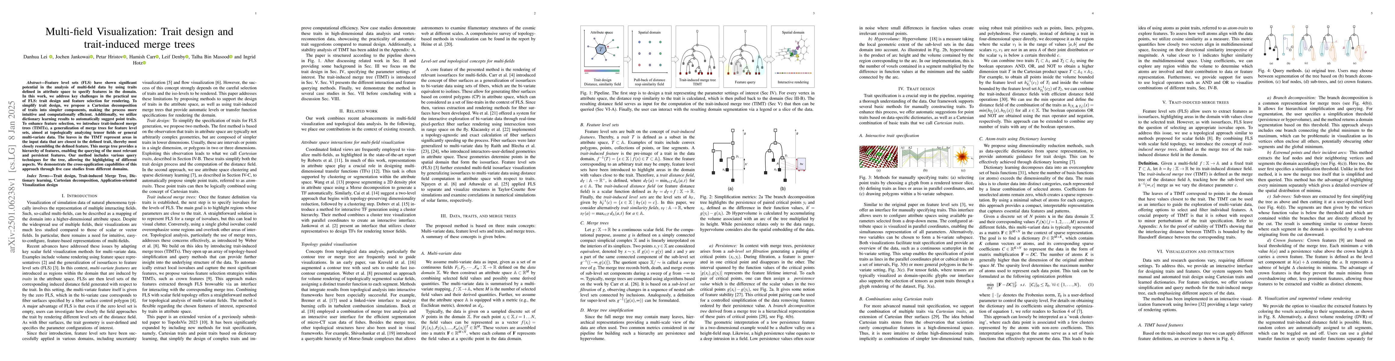 Thumbnail for Multi-field Visualization: Trait design and trait-induced merge trees