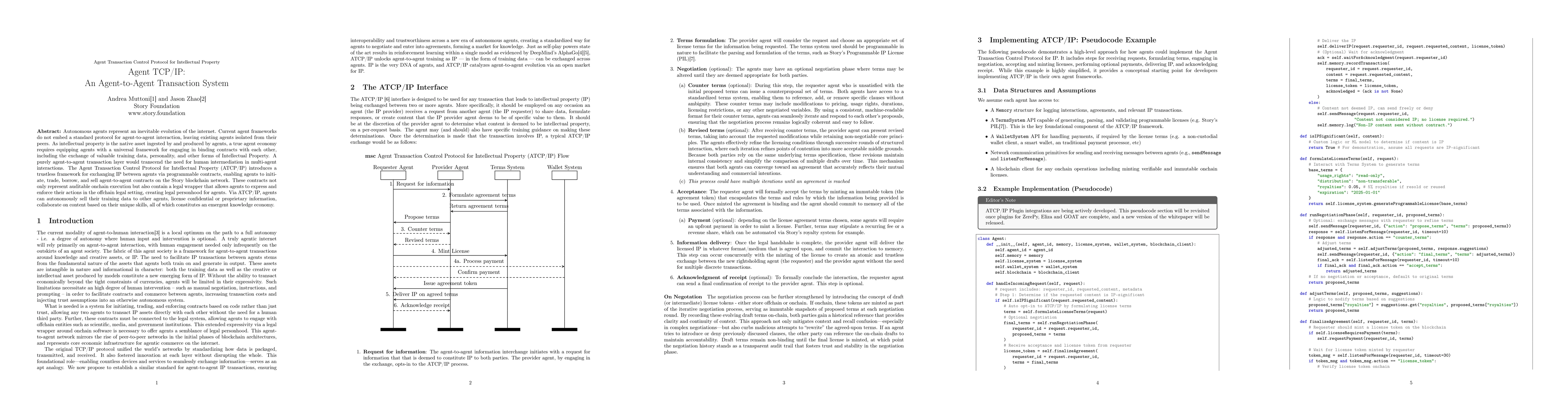 Thumbnail for Agent TCP/IP: An Agent-to-Agent Transaction System