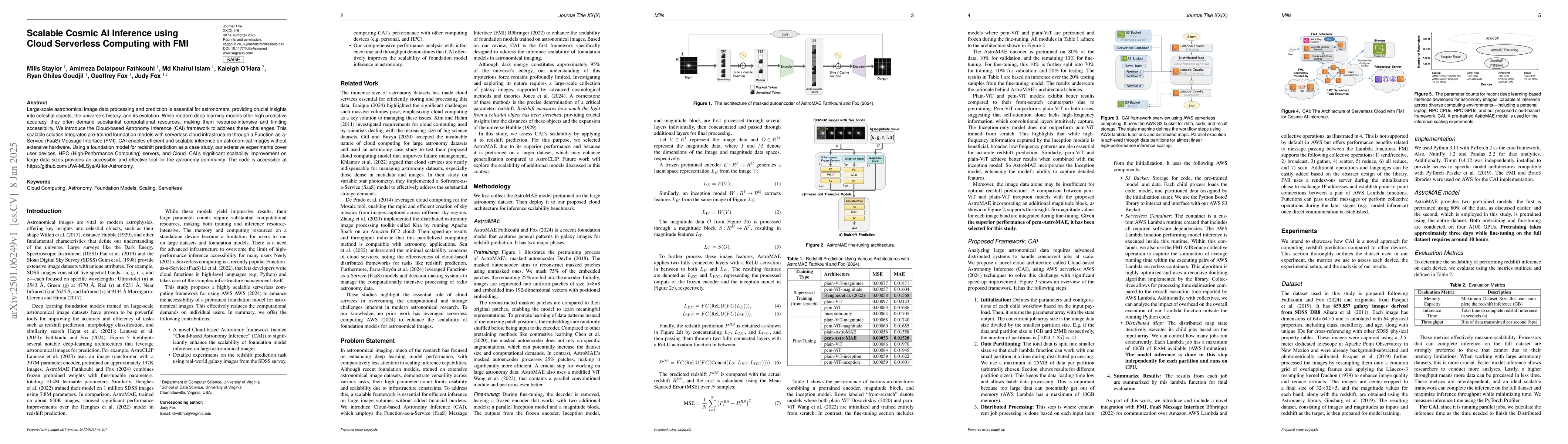 Thumbnail for Scalable Cosmic AI Inference using Cloud Serverless Computing with FMI