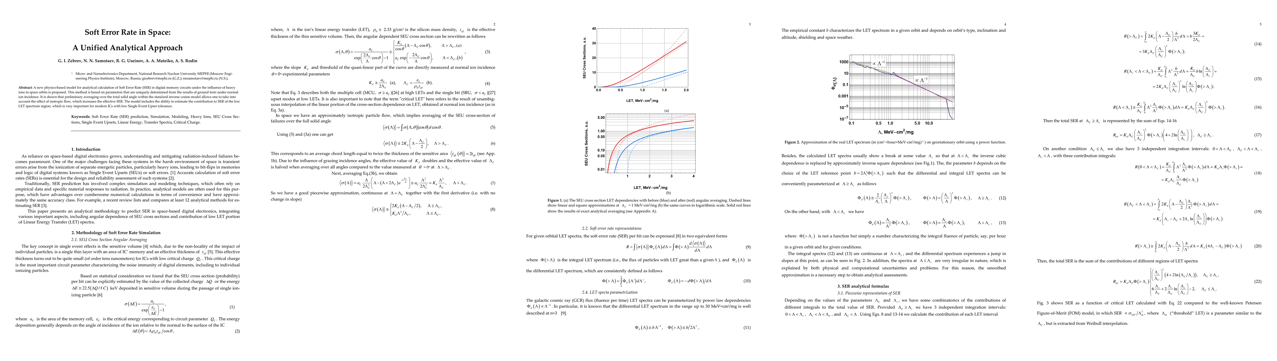 Thumbnail for Soft Error Rate in Space: A Unified Analytical Approach