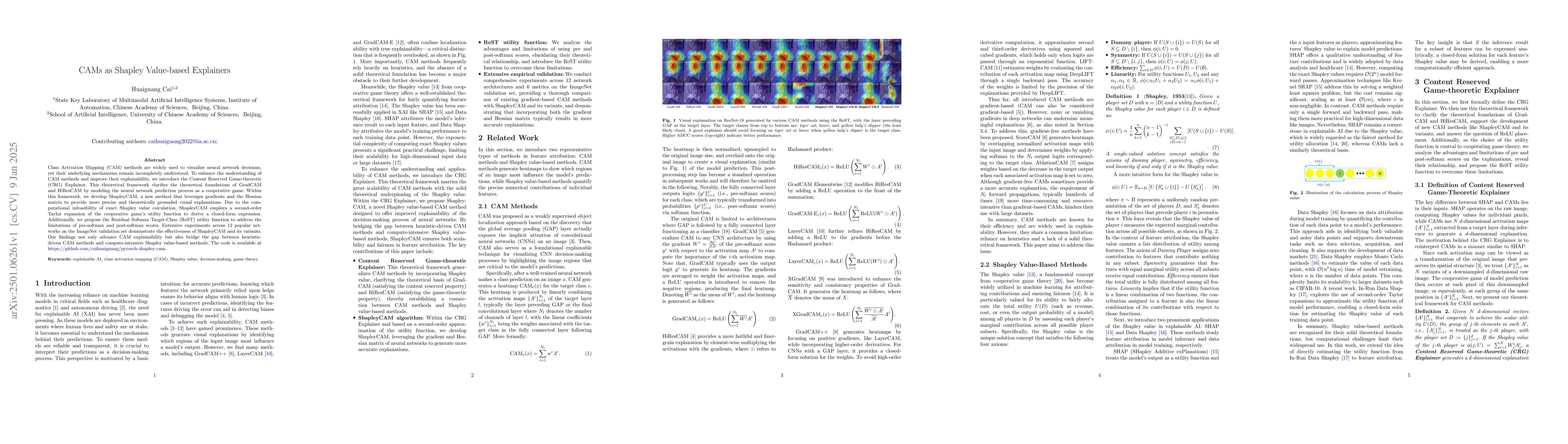 Thumbnail for CAMs as Shapley Value-based Explainers
