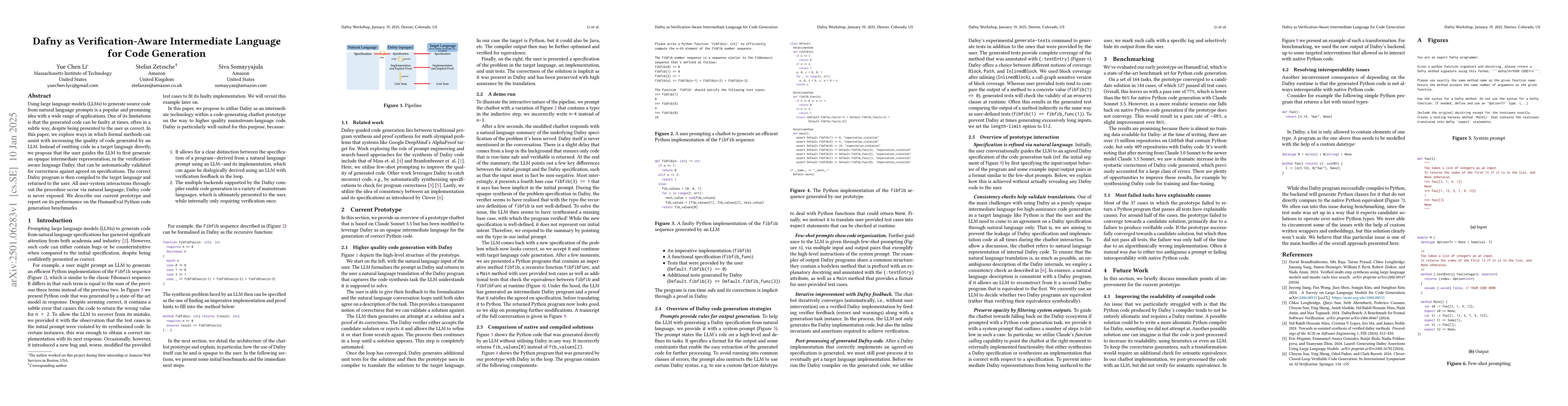 Thumbnail for Dafny as Verification-Aware Intermediate Language for Code Generation