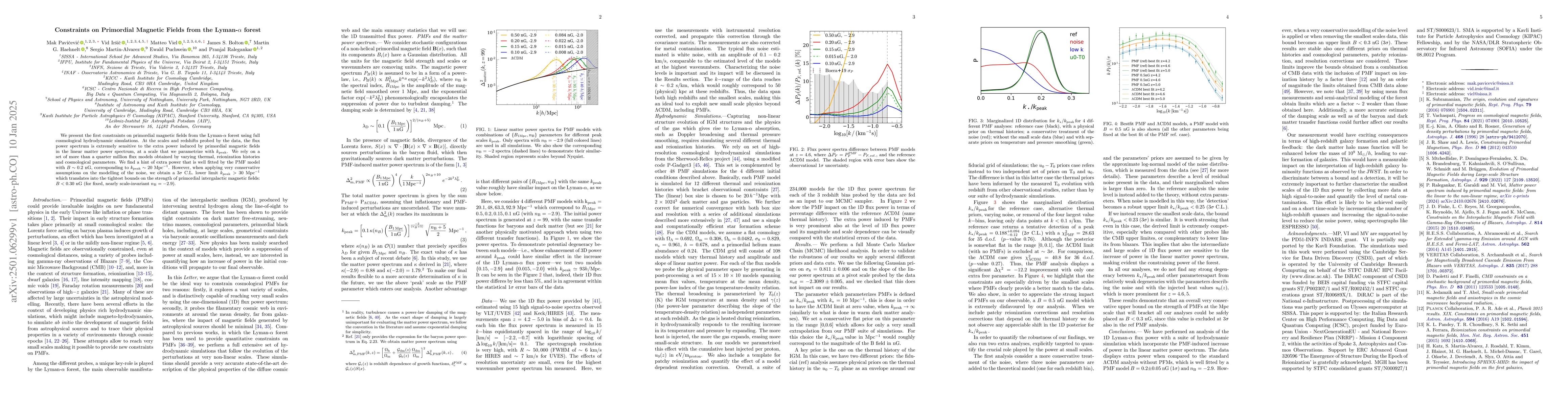 Thumbnail for Constraints on Primordial Magnetic Fields from the Lyman-α forest