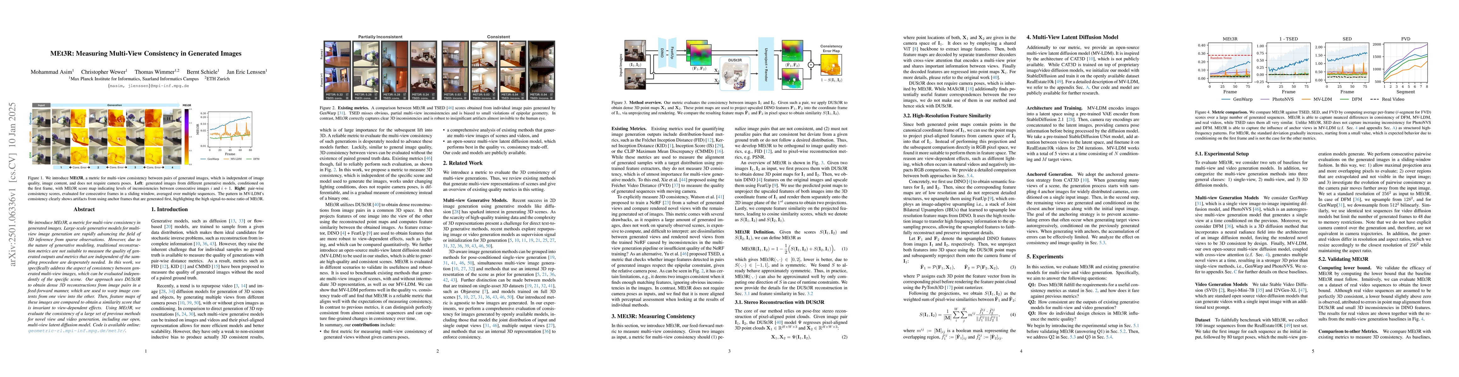 Thumbnail for MEt3R: Measuring Multi-View Consistency in Generated Images