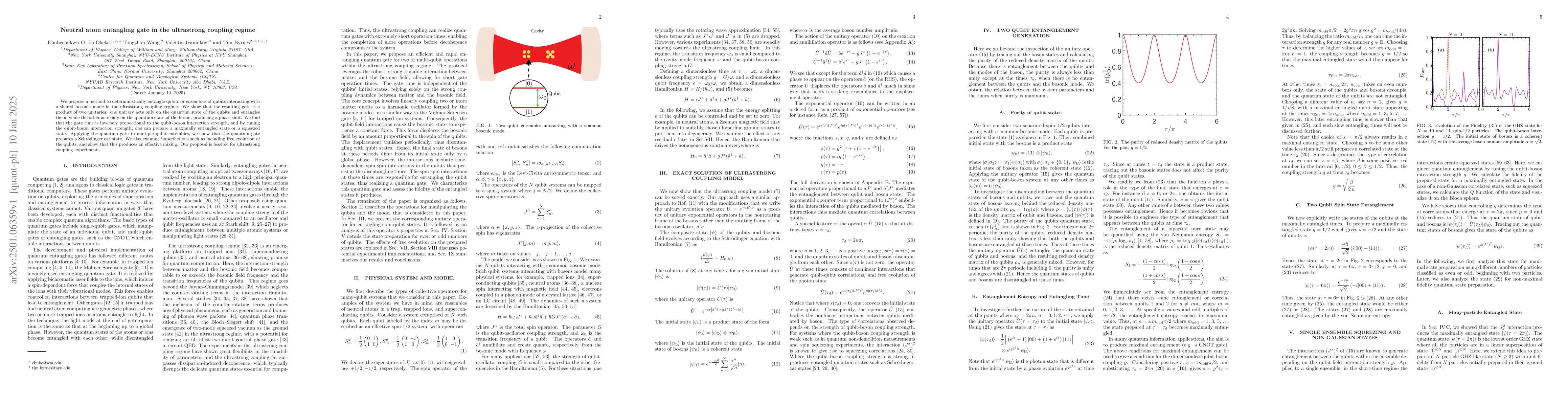 Thumbnail for Neutral atom entangling gate in the ultrastrong coupling regime