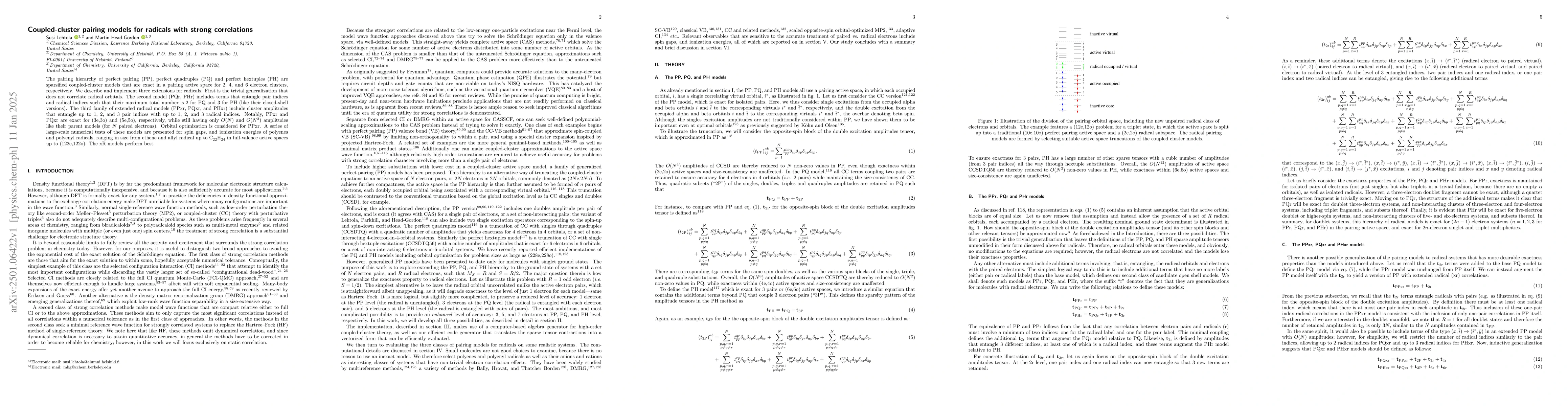 Thumbnail for Coupled-cluster pairing models for radicals with strong correlations