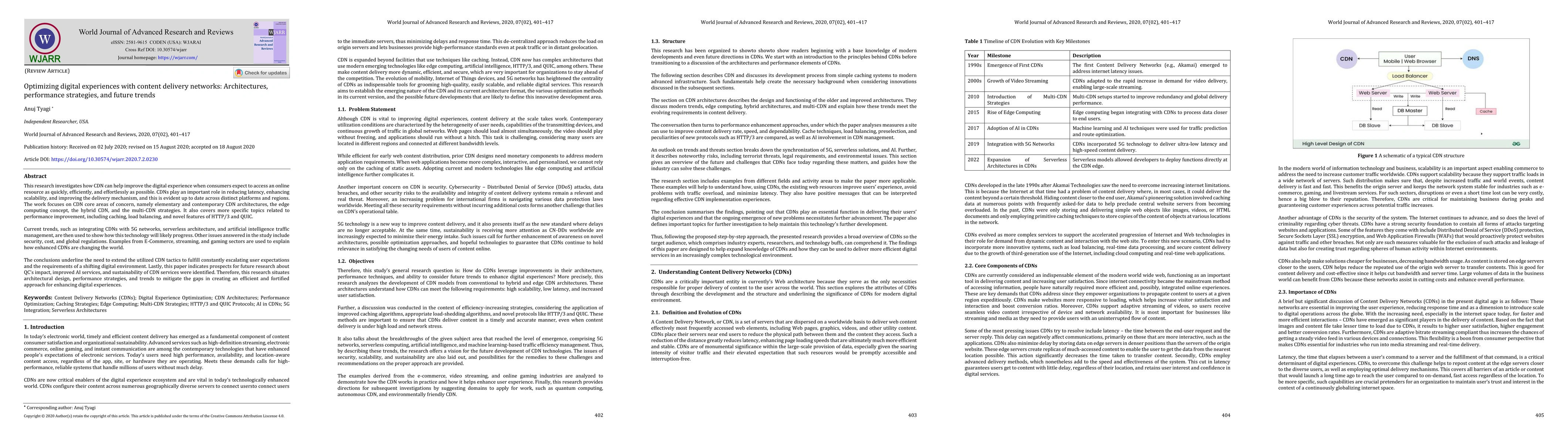 Thumbnail for Optimizing digital experiences with content delivery networks:
  Architectures, performance strategies, and future trends