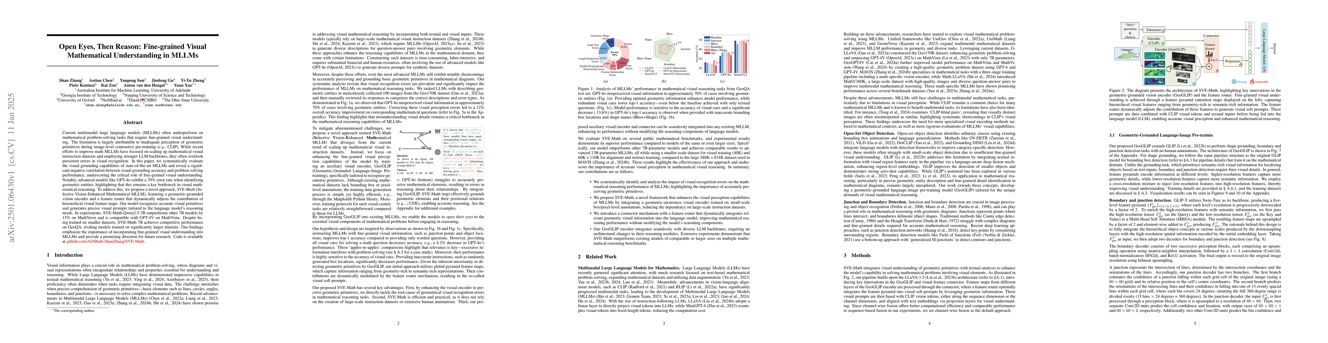Thumbnail for Open Eyes, Then Reason: Fine-grained Visual Mathematical Understanding
  in MLLMs