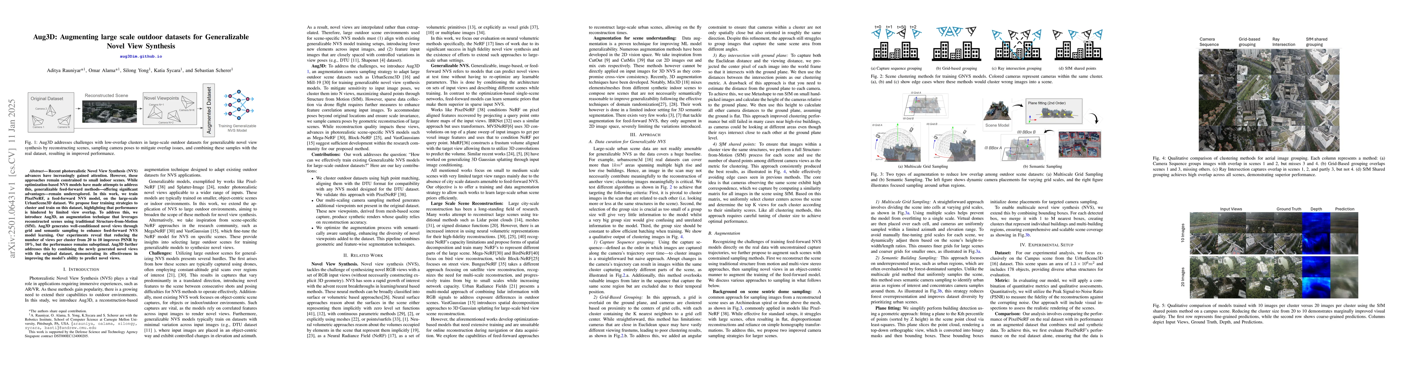 Thumbnail for Aug3D: Augmenting large scale outdoor datasets for Generalizable Novel
  View Synthesis