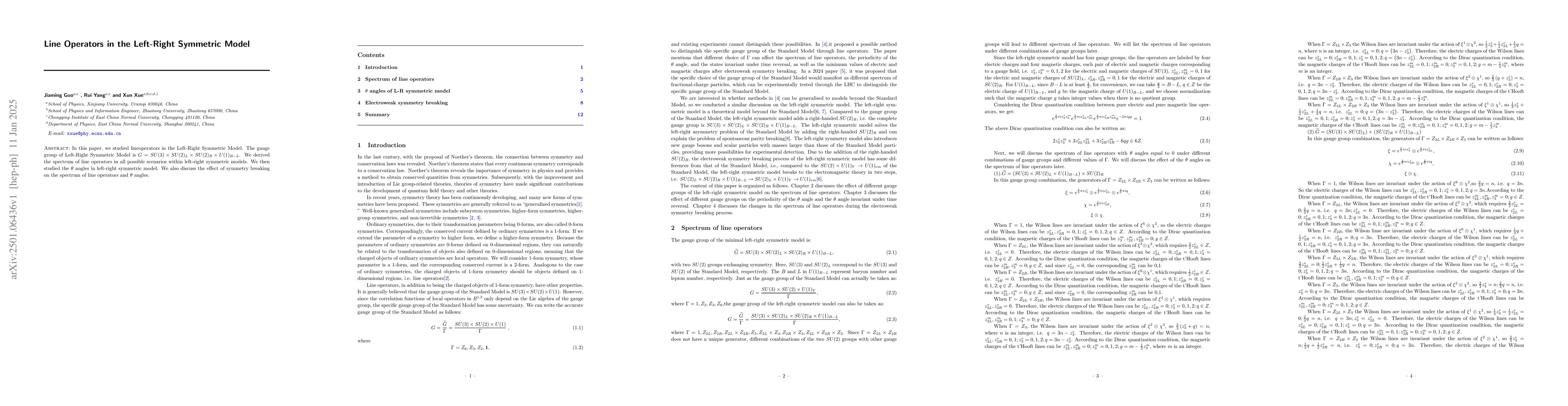 Thumbnail for Line Operators in the Left-Right Symmetric Model
