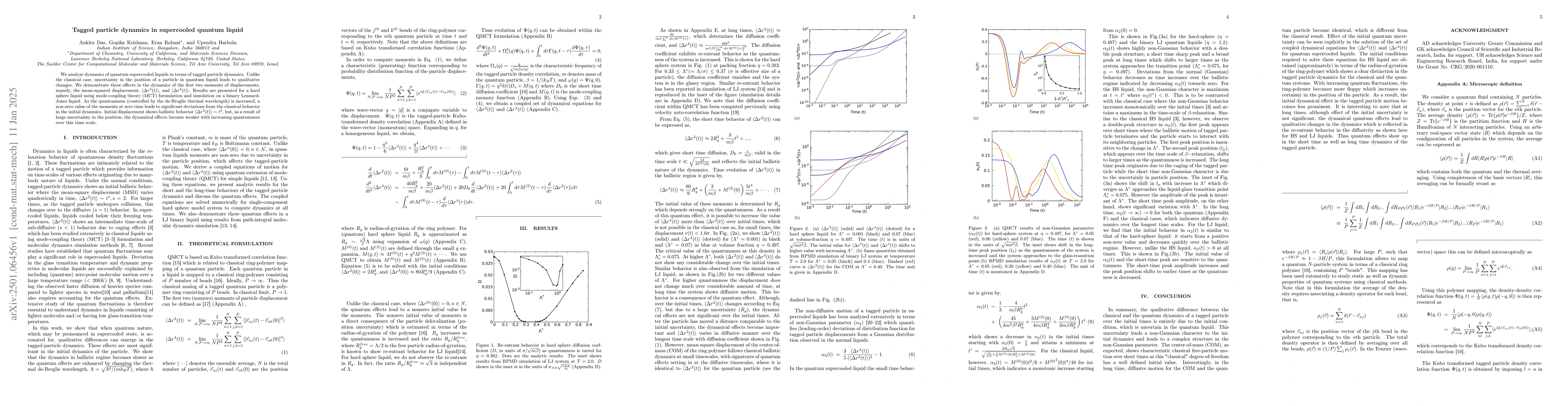 Thumbnail for Tagged particle dynamics in supercooled quantum liquid