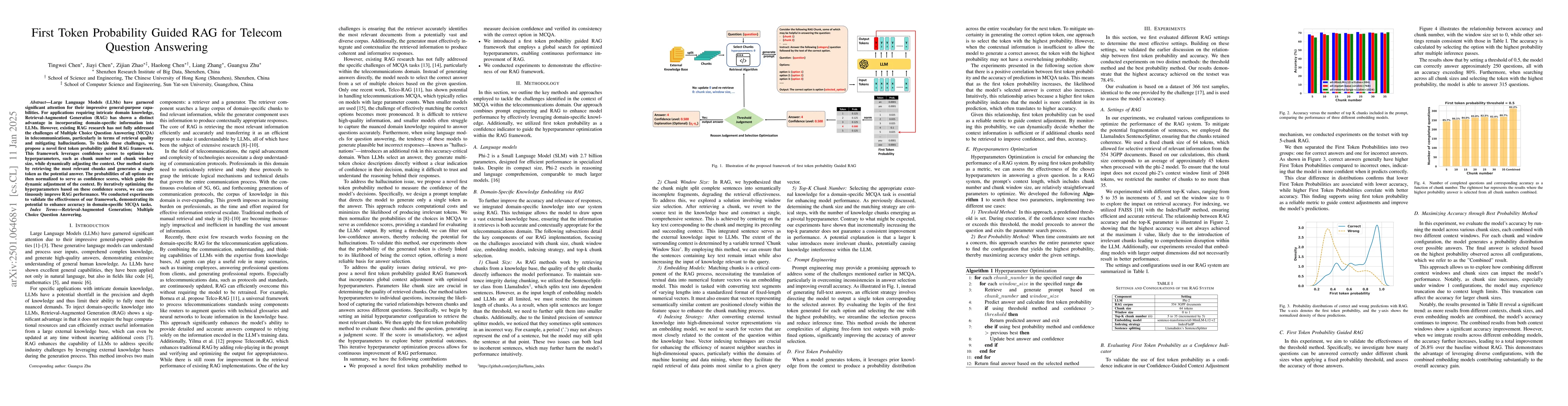 Thumbnail for First Token Probability Guided RAG for Telecom Question Answering