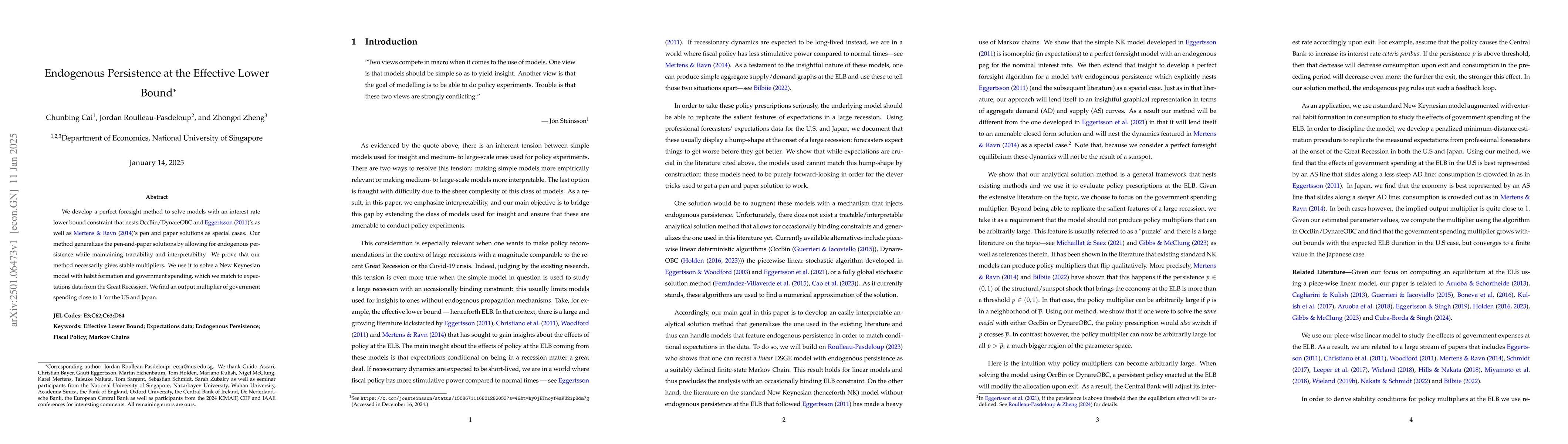 Thumbnail for Endogenous Persistence at the Effective Lower Bound