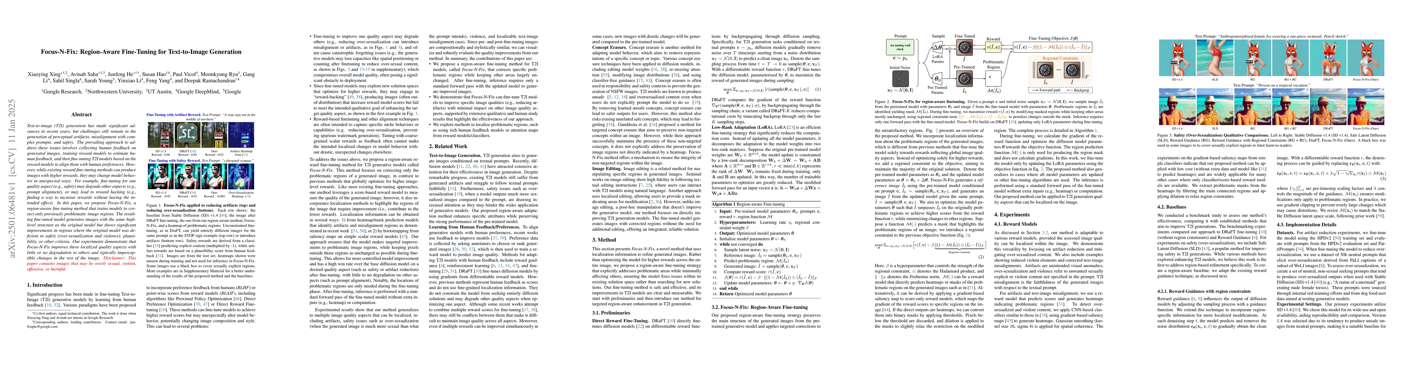 Thumbnail for Focus-N-Fix: Region-Aware Fine-Tuning for Text-to-Image Generation