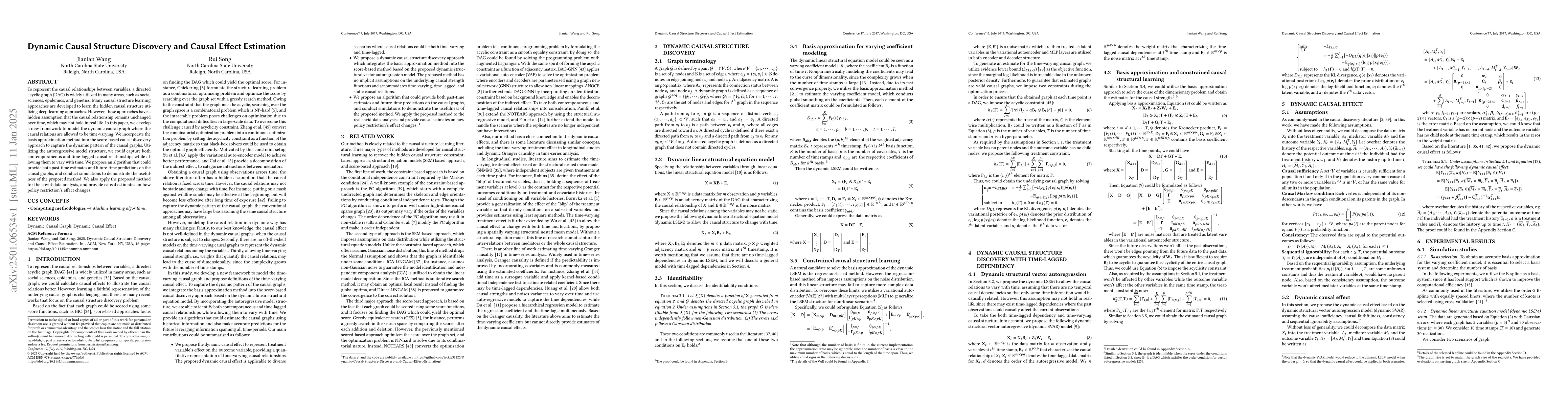 Thumbnail for Dynamic Causal Structure Discovery and Causal Effect Estimation