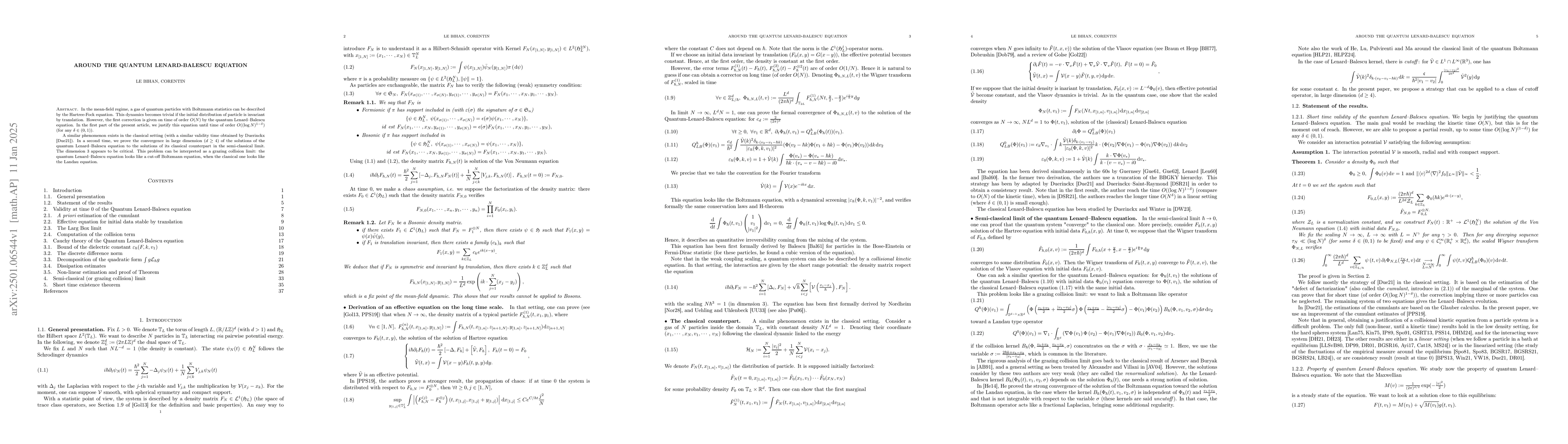 Thumbnail for Around the Quantum Lenard-Balescu equation
