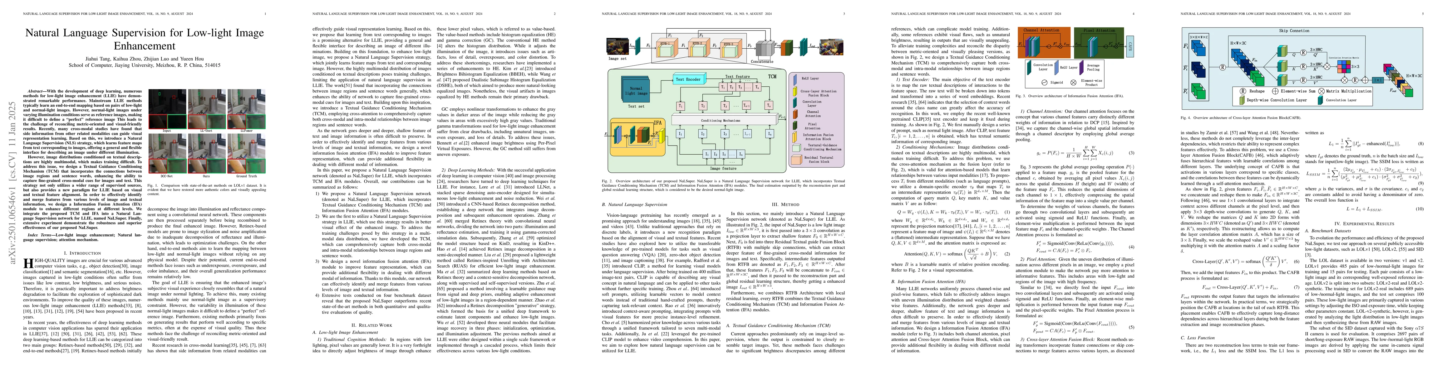 Thumbnail for Natural Language Supervision for Low-light Image Enhancement