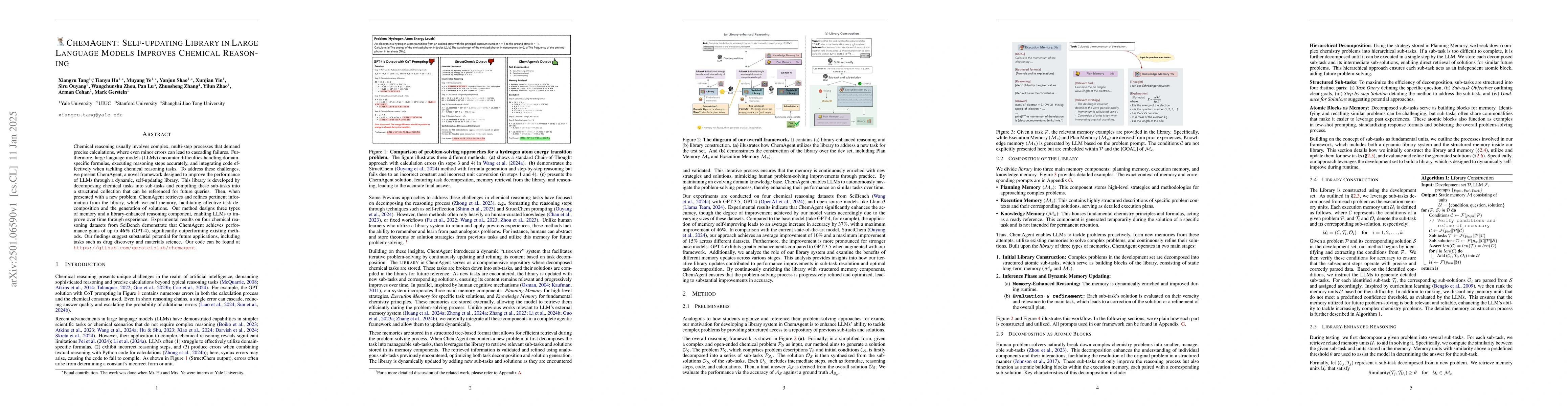 Thumbnail for ChemAgent: Self-updating Library in Large Language Models Improves
  Chemical Reasoning