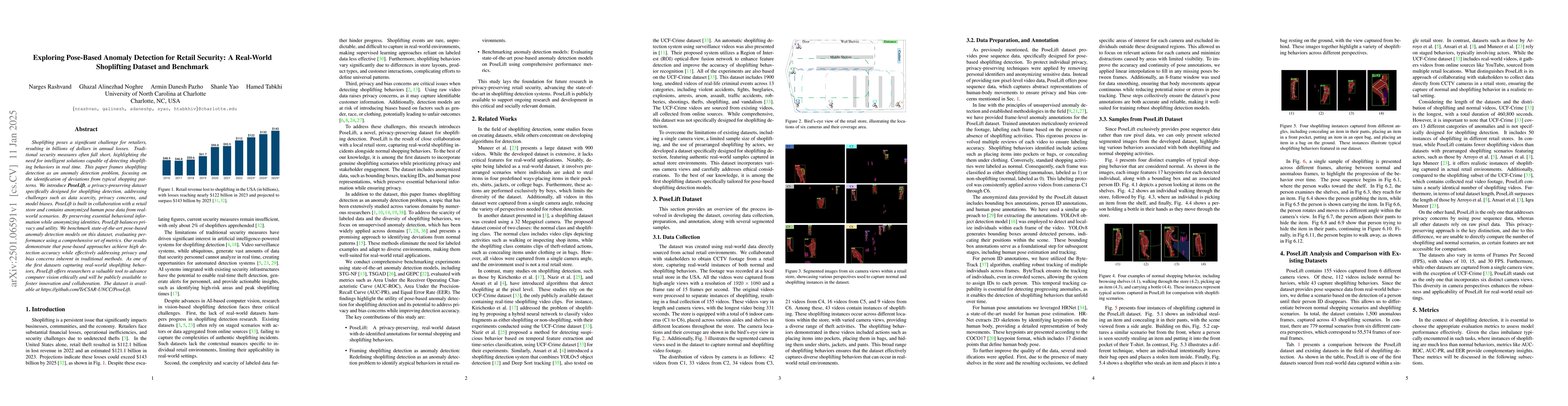 Thumbnail for Exploring Pose-Based Anomaly Detection for Retail Security: A Real-World
  Shoplifting Dataset and Benchmark